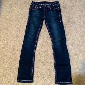 Miss Chic Rhinestone Jeans with stretch
